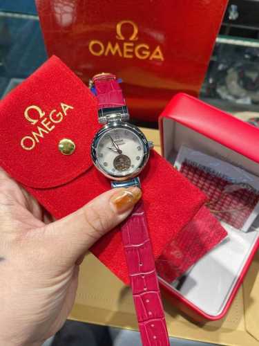 Exclusive Omega Bird's Nest Ladymatic series small flywheel automatic mechanica