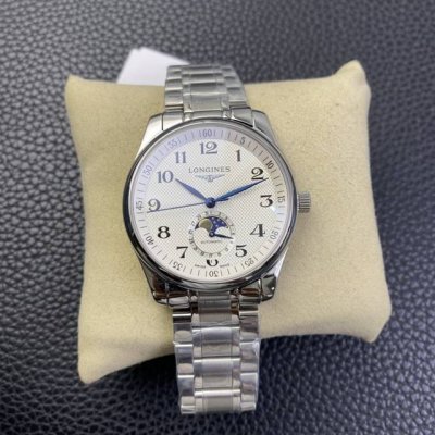 Longines Master Moon Phase Case 316L Stainless Steel Case With Flawless Polishin