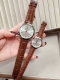 Gold case + 20 steel band 20 Classic Omega couple watch double calendar Original