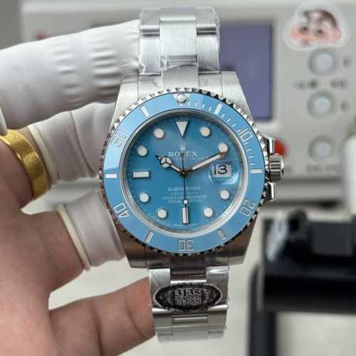 N+ New "Tiffany Blue" Blue Ring, Submariner 40M with Ddd