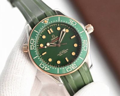 Tape-Steel Ban D Omega Seamaster Series Titanium + Bronze Gold Green The Omega S