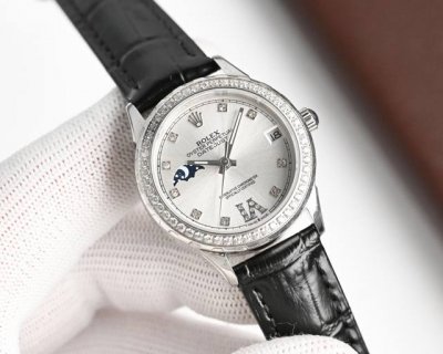 White-Gold Steel Band + 50 Omega Special Ladies Jewelry Series Upgraded V8 Versi