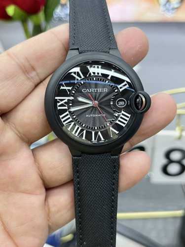 Cartier Black Warrior Blue Balloon 42Mm shipping real shot DDD