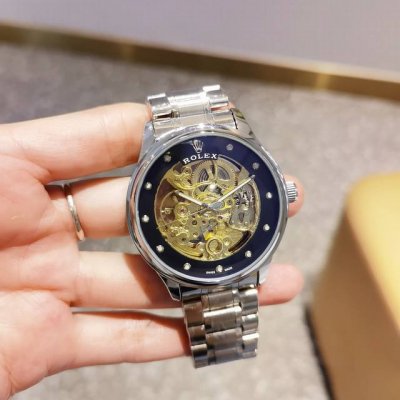 stainless steel strap with butterfly buckle, white: , all black: , Rolex, fully