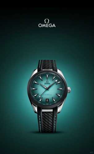 In stock! Brand new Seamaster Aqua Terra watch in turquoise, 41mm diameter, pow