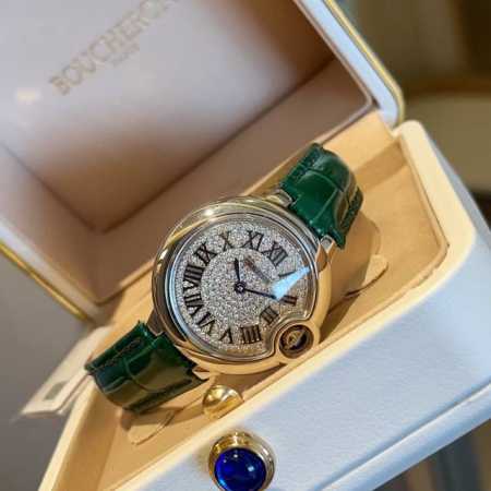 White and gold case Ballon Bleu De Cartier watch luxury series, versatile size 3 - Click Image to Close