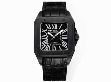 White-Gold Full Diamond Case + 150 Hy Cartier Santos Men's 100Th Anniversary Edi - Click Image to Close