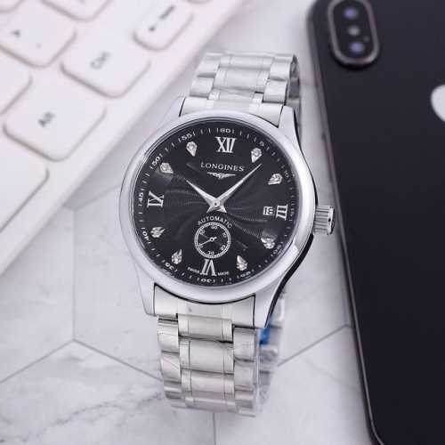 stainless steel strap with butterfly buckle white: , gold, all black: 96, Longin