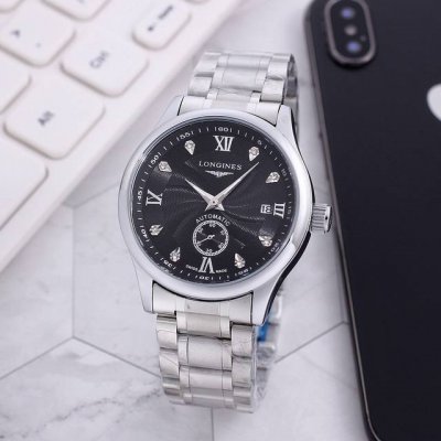 stainless steel strap with butterfly buckle white: , gold, all black: 96, Longin