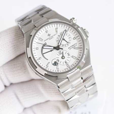 Leather Steel 3380 9F Factory New Vacheron Constantin VC Overseas 47450 Multi-Fu - Click Image to Close