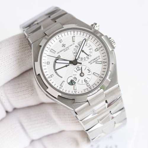 Leather Steel 3380 9F Factory New Vacheron Constantin VC Overseas 47450 Multi-Fu
