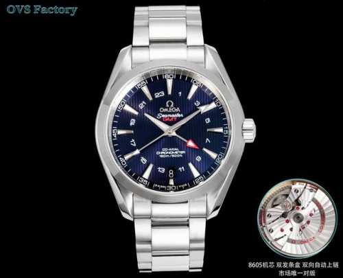 White-gold steel strap +100. Ovs Seamaster 150M GMT equipped with a new 1:1 int