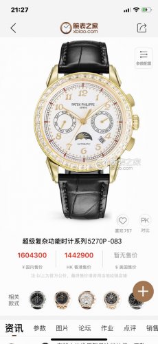 The Patek Philippe RP10, a white diamond and gold diamond watch, makes a stunnin