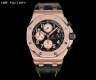 Gold, white and black are the same price, steel band +100. Hbf Factory Audemars