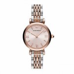 Armani Winter Hit, Rose Gold Pink Dial. Steel Strap Women's Watch. Model Ar11223