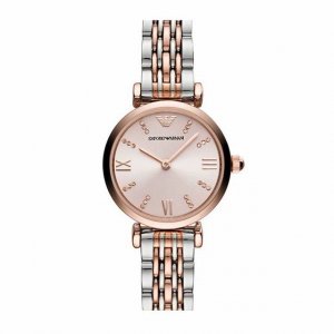 Armani Winter Hit, Rose Gold Pink Dial. Steel Strap Women's Watch. Model Ar11223
