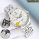 Leather strap, white 2100-gold 2860 DDD; Steel strap, white 2600-gold 9F Factor