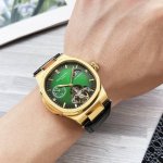 Leather Strap + Steel Bracelet + 20Mm, Gold And White Same Price Men's Favorite