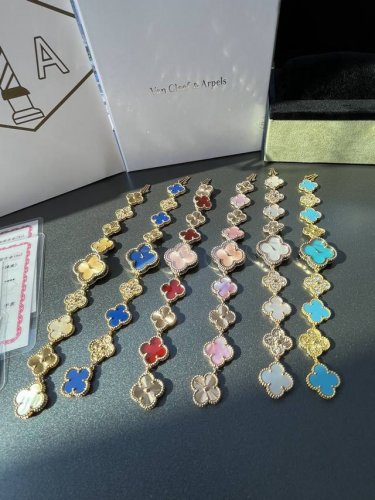 Top-grade 18K real gold heavy return Vca Van Cleef & Arpels Sweet Alhambra serie