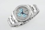 ppm, a modified, hidden series new Rolex Daytona with ice blue full diamonds and