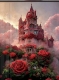 Rose Princess Castle New Diamond Painting 5D HD Stereo Framed Landscape Healing