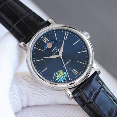 White case, gold case Mks New Product Release: IWC Moon Phase Portofino Series!