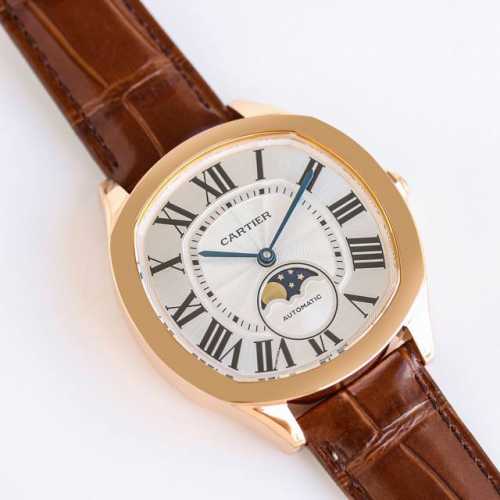 Sj presents the Cartier Drive De Cartier Af9 watch in a white and gold case. Its