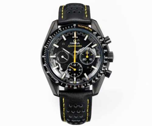 Tw The dial of the Omega Speedmaster Dark Side of the Moon "Apollo 8" is carved