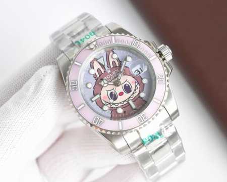 Rolex & Labubu Collaboration "Labubu" Limited Edition. The dial features a multi - Click Image to Close