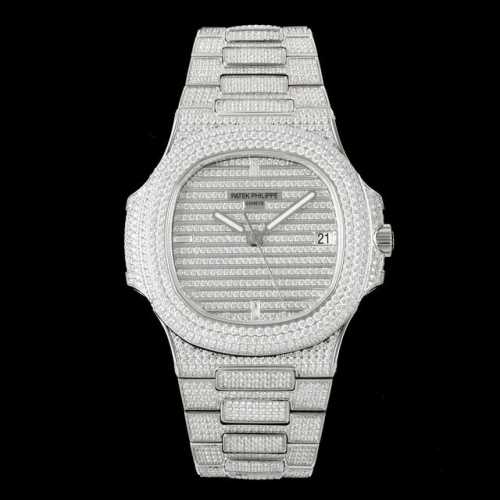 AMG Patek Philippe's latest large diamond-set bezel, the Patek Philippe Nautilus