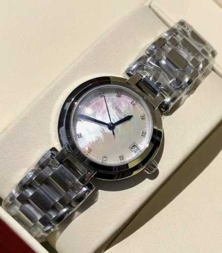 Longines Ladies' Watch with Quartz Movement, Date Display, Swiss 30mm, White Dia