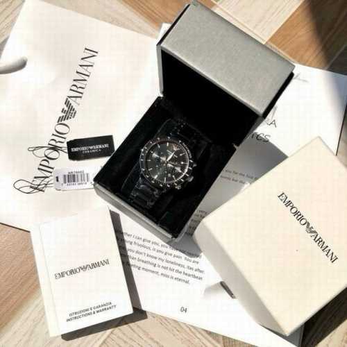 Ceramic model! Original Armani quartz men's watch, new model from the counter!