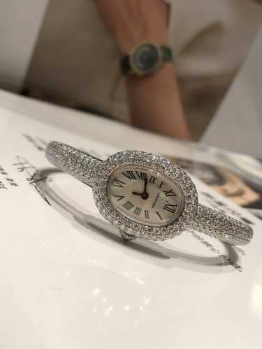 Steel Case Fully Set With Moissanite Diamonds, Comes With Certificate. Goddess-E