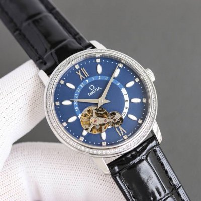 Omega Omega trendy new men's full diamond inlaid watch equipped with fully autom