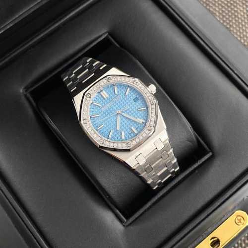 Glacier Blue Women's Audemars Piguet 15551 Royal Oak with Genuine Diamonds - The