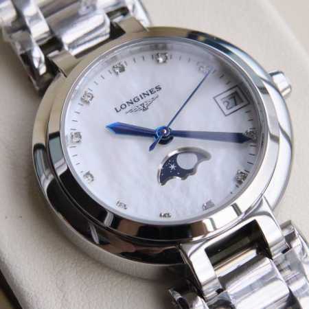 Love 1,000 times!!! Longine new series of heart-moon moon phase stone watches, l - Click Image to Close