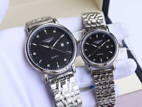 Gold Case + 20 Steel Strap + 20 Longines Boutique Couple's Watch Classic Three-H