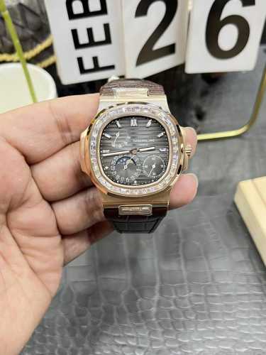 Ppf Patek Philippe V3 Edition Nautilus President 5712 Rose Gold Diamond Bezel Ed