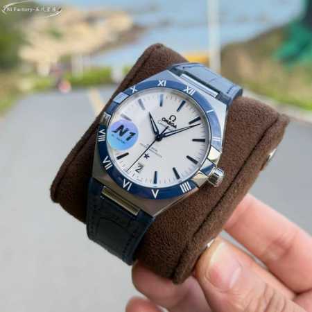 White-Gold Steel Band +200 N1 Factory Crafts The Fifth Generation Of Omega 41Mm - Click Image to Close