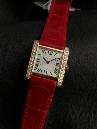 The Second Generation Of Tank Francaise, French Tank, Rose Gold Solid Leather Be