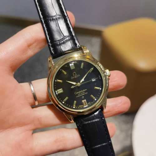 Omega elegant men's watch, fully automatic mechanical movement, super mineral mi
