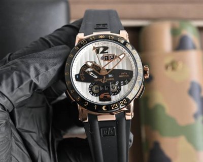 White Shell Rose Shell 820 Ulysse Nardin Top Selling Men's Watch Diameter 44mm