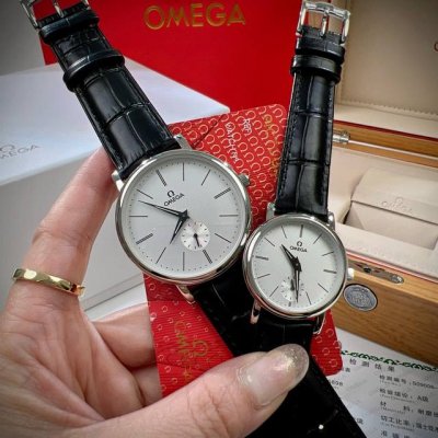 Gold case + 20 steel strap + 20 Omega boutique couple's watch classic three-hand