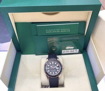 Rolex Yacht-Master M126655-0002, automatic, 18K Everose gold, 40mm diameter, co