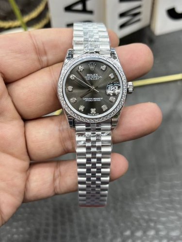 Gs Rolex Datejust series 31mm gray diamond face equipped with Hangzhou Cal.2236