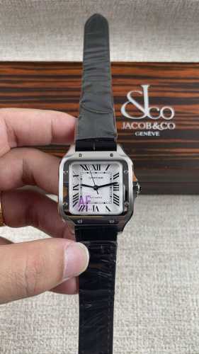Af! Cartier Medium Santos! With Automatic Mechanical Movement!
