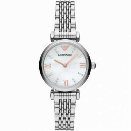 Armani Winter Hit, Mother-Of-Pearl Dial, Steel Strap Women's Watch. Model Ar1120 - Click Image to Close