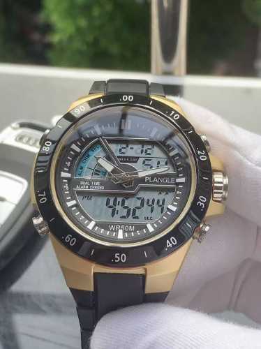 Brand: Plangle boutique men's watch, simple three-hand digital display design, a