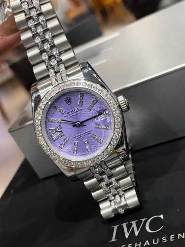 Diamond-Studded Strap Rolex Datejust Series Classic Women's Watch Solid Steel Br