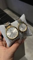 Gold case + 20 steel strap + 20 Omega - Omega's latest exquisite couple's quartz